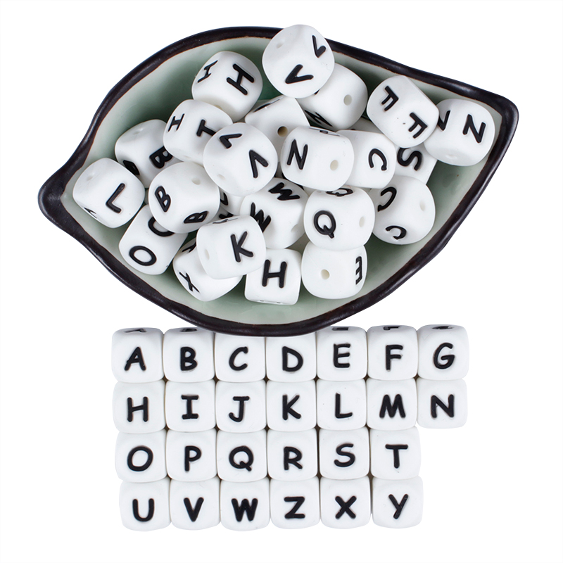 Baby Products Name - Perles en silicone avec lettres de