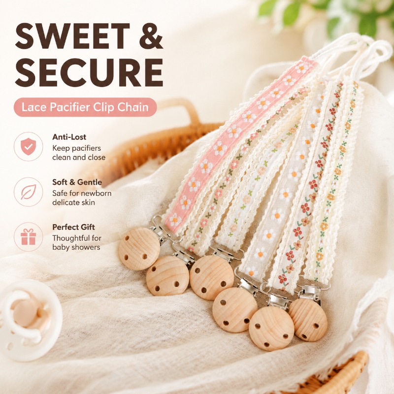 Baby Products - Chaîne de sucette en dentelle pour